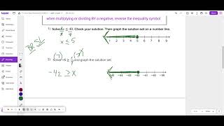 AM7 7 7 Part 1 One Step Inequalities MultDiv [upl. by Maude]