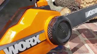 WORX 18 Inch 15 Amp Electric Chainsaw [upl. by Anyek]