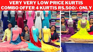 Very Very Low Price Kurtis Combo 4 Kurtis Rs500  Hanishkas Lifestyle  Priya just now fashion [upl. by Nerrej232]