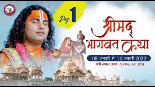 LIVE  श्रीमद्भागवत कथा । श्री अनिरुद्धाचार्य जी महाराज । दिन  1 श्री धाम वृंदावन 8012022 [upl. by Ainekahs]