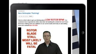 Low Rotor RPM and Blade Stall Helicopter Ground School Online [upl. by Rainer]