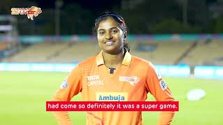 Dayalan Hemalatha Post Match Interview  GGvUPW  WPL 2023 [upl. by Annaeel22]