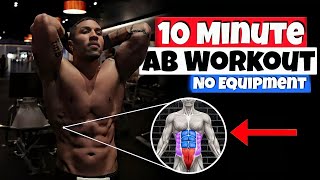 10 MIN AT HOME AB WORKOUT NO EQUIPMENT [upl. by Mia]