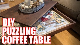 DIY Board Game Coffee Table  Making A Puzzle Table [upl. by Enhpad]