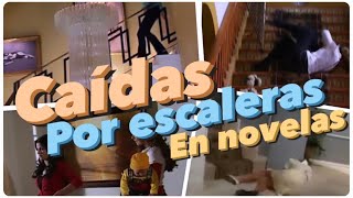 Mejores caídas por escaleras en telenovelas [upl. by Melliw]