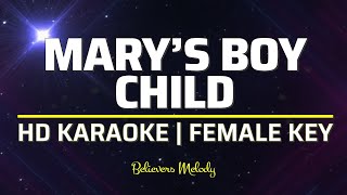 Marys Boy Child  KARAOKE  Female Key F [upl. by Appleby22]