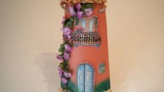 Tutorial Decoupage tridimensionale su tegola di ceramica prima parte [upl. by Courtney]