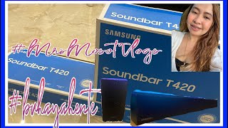 VLOG 99 NEW SAMSUNG SOUNDBAR T420  SUBWOOFER  MRS MOSOT VLOGS [upl. by Joeann]