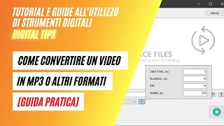 Come Convertire un Video in Mp3 o in Altro Formato GRATUITAMENTE Guida Pratica [upl. by Oba]