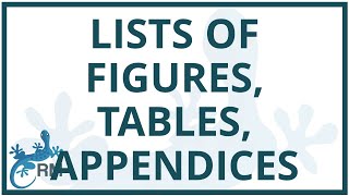 Format a Word Document Part 2 List of Figures Tables Appendices [upl. by Hax]