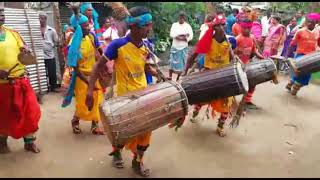 Best Santali Ḍo̠m in Bangladesh Santal Drummers playing in a Santali wedding [upl. by Howie]