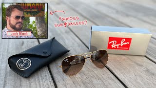 RayBan Aviator RB3025 Unboxing  Did Jack Black wear them in Jumanji [upl. by Rattan346]