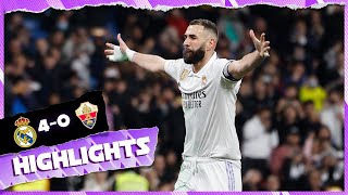 Real Madrid 40 Elche CF  HIGHLIGHTS  LaLiga 202223 [upl. by Jarrow]