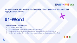 Easy4Meplus  01worddocx  Microsoft Office Specialist  Microsoft Apps [upl. by Clynes]