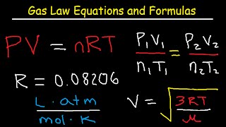 Gas Laws  Equations and Formulas [upl. by Adnohral]