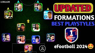 Updated BEST Formations 🔥 in eFootball 2023 Mobile 424 ATTACK [upl. by Lerak]