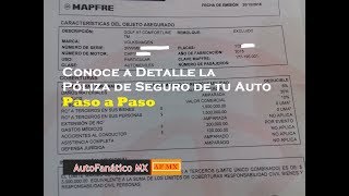 Conoce la Póliza de Seguro de tu Auto  Coberturas Limites y Deducibles [upl. by Eseekram456]