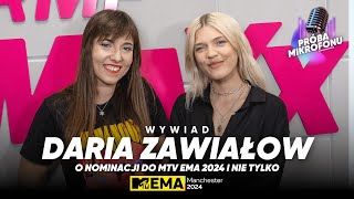 Daria Zawiałow o nominacji do MTV EMA 2024 oraz teledysku do utworu quotBallada o Niejquot w RMF MAXX [upl. by Nyladnek]