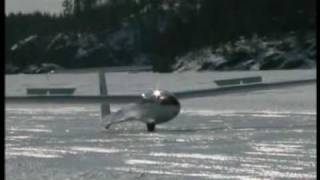 SZD511 glider and Piper J3c Cub on Ice 2005 [upl. by Shulem]