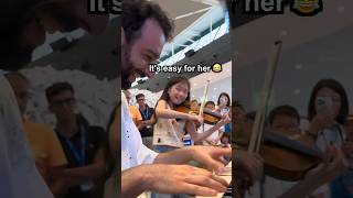 A 10year old violin prodigy plays Vivaldi Summer with me and SHOCKS the whole Airport 😱🎻 [upl. by Skerl]