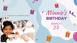 Minnies 1st Birthday Celebrations  Live Streaming [upl. by Nnalyrehs]