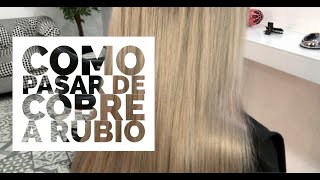 Como pasar de cobre intenso a Rubio frio [upl. by Cohby]