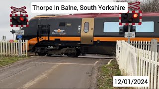 Thorpe In Balne Level Crossing 12012024 [upl. by Eremaj48]