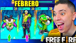 ¡EL PASE BOOYAH FEBRERO ES INCREIBLE 🔥 TODOS LOS NIVELES ⚡FREE FIRE [upl. by Lessirg]