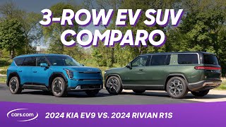 2024 Kia EV9 Vs 2024 Rivian R1S Family Electric SUVs Compared [upl. by Itisahc743]