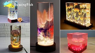 5 MOST Amazing Epoxy Resin LAMPS  Flower in Resin  RESIN ART [upl. by Toms]