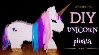 DIY UNICORN pinata 🦄  Birthday party Unicorn Pinata 💕 [upl. by Penrose]