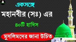 মহানবীর সঃ এর ৪০টি হাদিস  nobijir 40 hadis নবীজির ৪০ হাদিস bisso nobir hadis বিশ্ব নবীর হাদিস [upl. by Hitt]