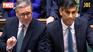 HIGHLIGHTS Keir Starmer takes on Rishi Sunak at PMQs [upl. by Mmada]