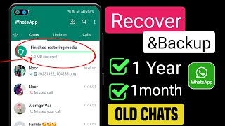 How to Recover Old Whatsapp Deleted Messages  Restore Whatsapp Chat in the absence off Backup [upl. by Ettezoj]