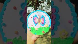 Butterfly wallmate 🦋 clayflowermaking foryoupage [upl. by Gisella40]