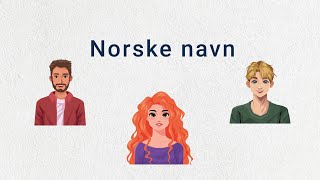 Norske navn norsk språk norskkurs norwegian skolen school Norge languagelearning [upl. by Lenni]