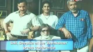 Saif Ali Khan Deepika Padukone at the Aarakshan press conference [upl. by Ayerf]