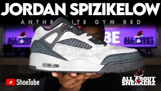 JORDAN SPIZIKE LOW ANTHRACITE GYM RED UNBOXING amp REVIEW [upl. by Nuj883]