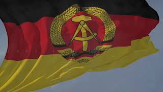 National Anthem and Waving Flag of the German Democratic Republic [upl. by Jobyna]