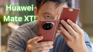 Huawei Mate XT HandsOn TriFold with Flagship Camera [upl. by Assiruam626]