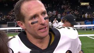 Drew Brees Emotional Interview After Breaking AllTime NFL Passing Record [upl. by Idelson]