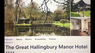 The Great Hallingbury Manor Hotel nr Stansted Airport  Our Review [upl. by Kitti]