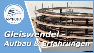 Anlagenbau  Gleiswendel Aufbau Erfahrungen und Infos  Bürobahn in Spur N [upl. by Ayaladnot]