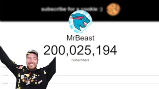 MrBeast hitting 200 Million Subscribers 😳 [upl. by Ellehcal]