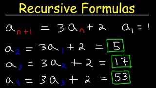 Recursive Formulas For Sequences [upl. by Neeka]