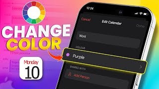 How to Change Calendar Color on iPhone  Customize Your Calendar App Colors [upl. by Ahseikan]