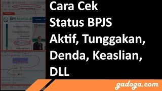 Cara Cek Status BPJS Online Tunggakan Tagihan Keaslian dll [upl. by Yanffit63]