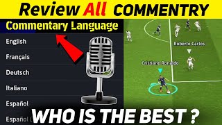 Who is the best Commentry in efootball 2025 Mobile  All 15 Different Commentry Gameplay Review [upl. by Katinka]