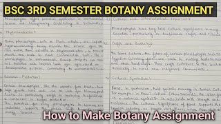 Bsc 2nd Year 3rd Semester Botany Assignment  Easy way to Make Botany Assignment📗Botany Assignments [upl. by Novyad]