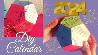 Diy Calendar 2024How to make a desk calendar Diy Paper craft for school project [upl. by Anada]